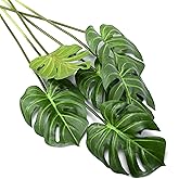 DVGUN 6 Pack Artificial Palm Plants Leaves Faux Turtle Leaf Fake Tropical Large Palm Tree Leaves Imitation Leaf Artificial Plants for Home Kitchen Party Flowers Arrangement Wedding Decorations