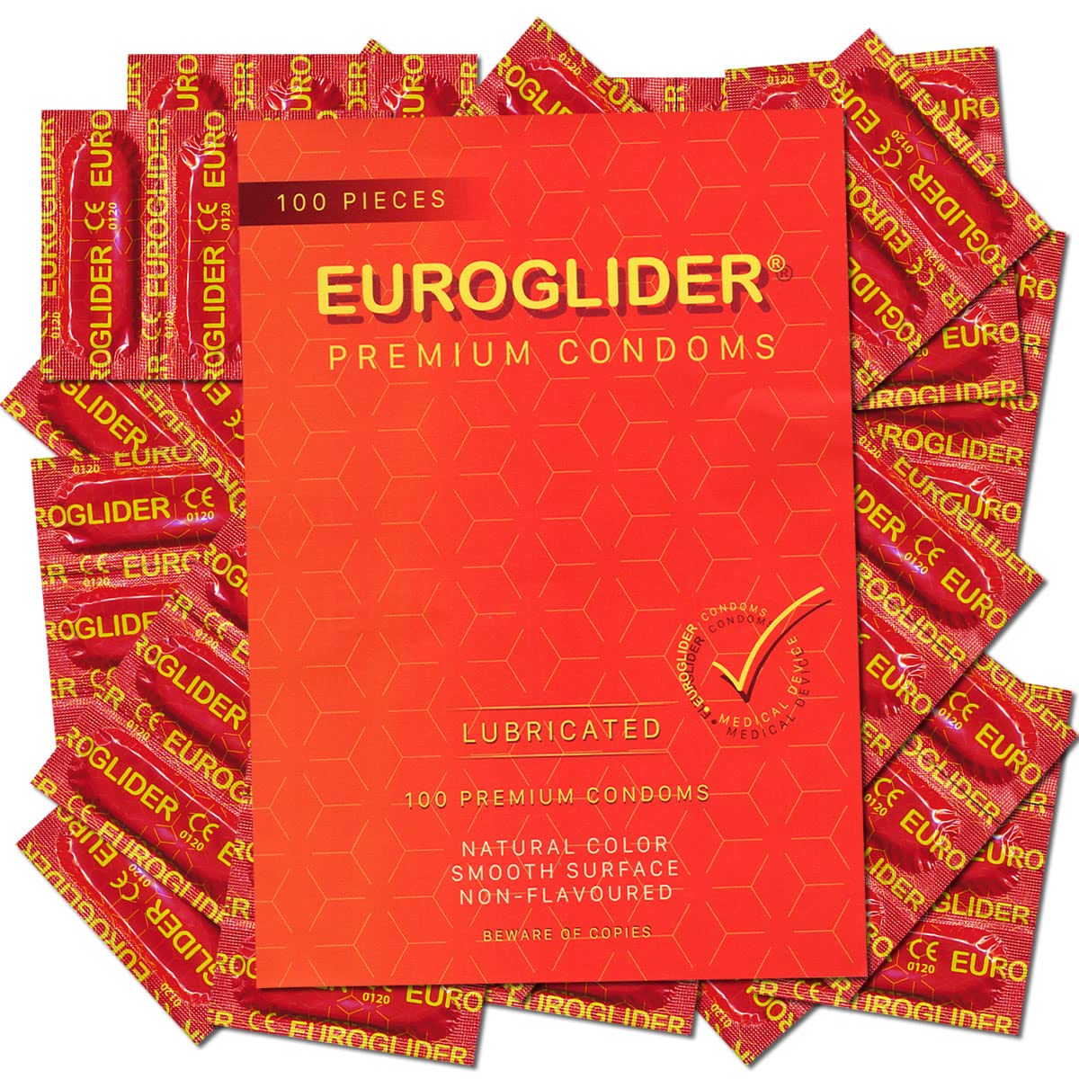 Euroglider Condoms - Suitable for Professional Use - 1 x Pack of 100