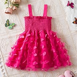 TTYAOVO Toddler Baby Girl Dress 3D Butterfly Summer