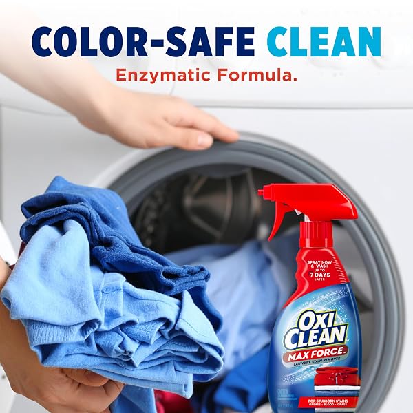 OXICLEAN MAX FORCE LAUNDRY STAIN REMOVER SPRAY, NEWBORN & BABY ESSENTIALS, STAIN TREATER, 12 FL OZ, 3-PACK