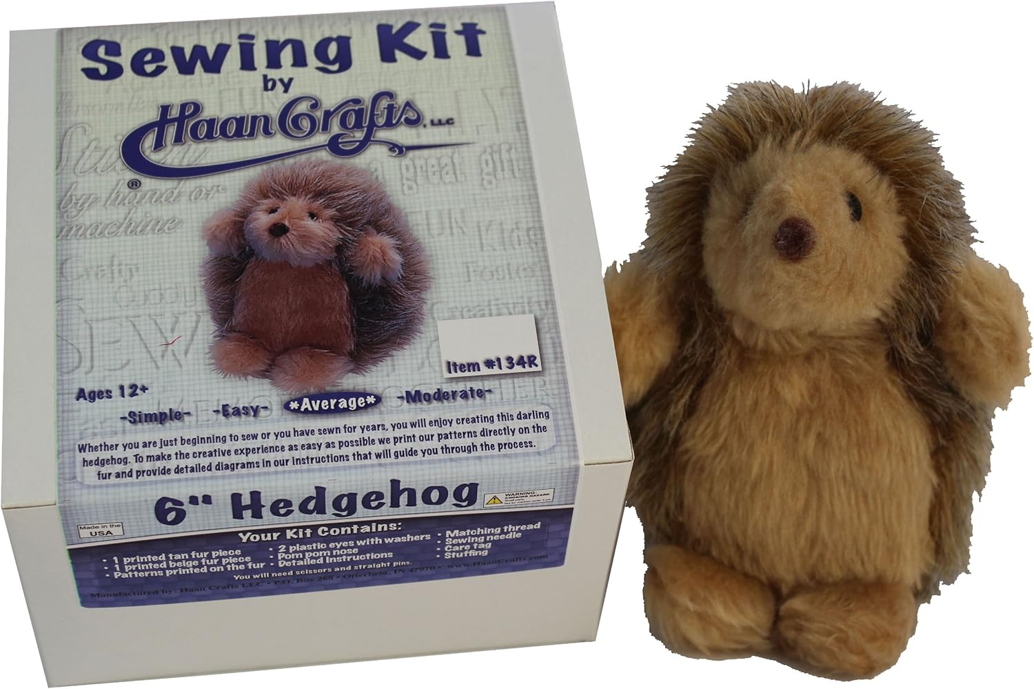 Haan Crafts Hedgehog Sewing Kit, 6Inch Amazon.ca Home & Kitchen