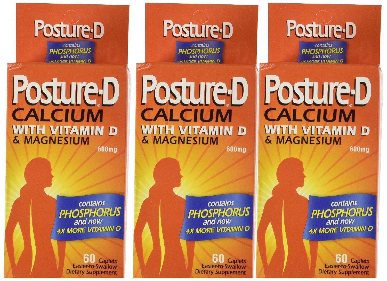 PostureD Calcium with Vitamin D Caplets, 60 Count, Packof3 Buy