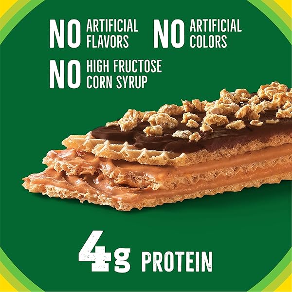 NATURE VALLEY WAFER BARS, PEANUT BUTTER CHOCOLATE FLAVORED SNACKS, 10 BARS, 13 OZ
