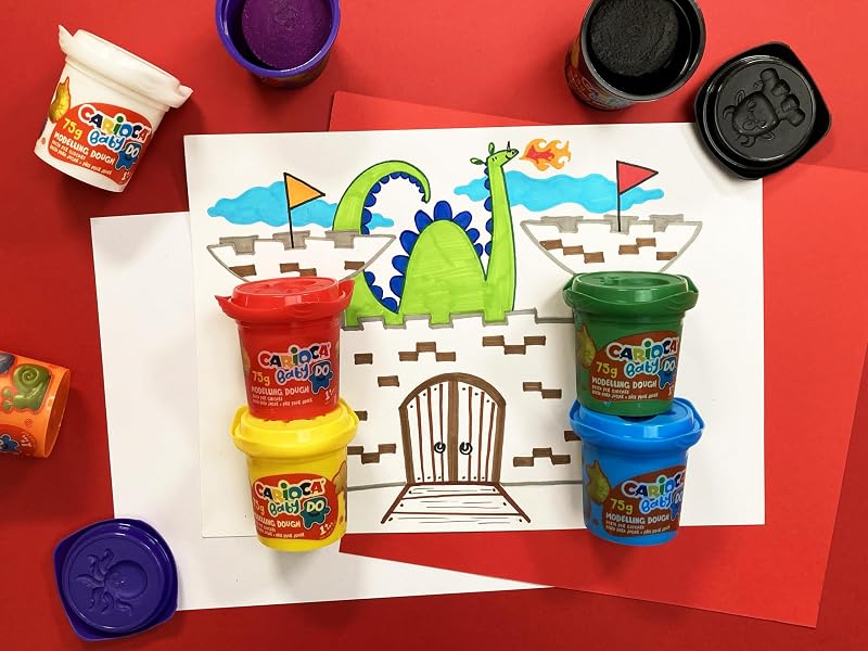 Baby DO Pâte à Modeler, Set de 8 Couleurs, pour Enfants à Partir de 12 Mois, Couleurs Vives et Mélangeables, Non-Salissant et Sèche à l'Air, Contient du Blé