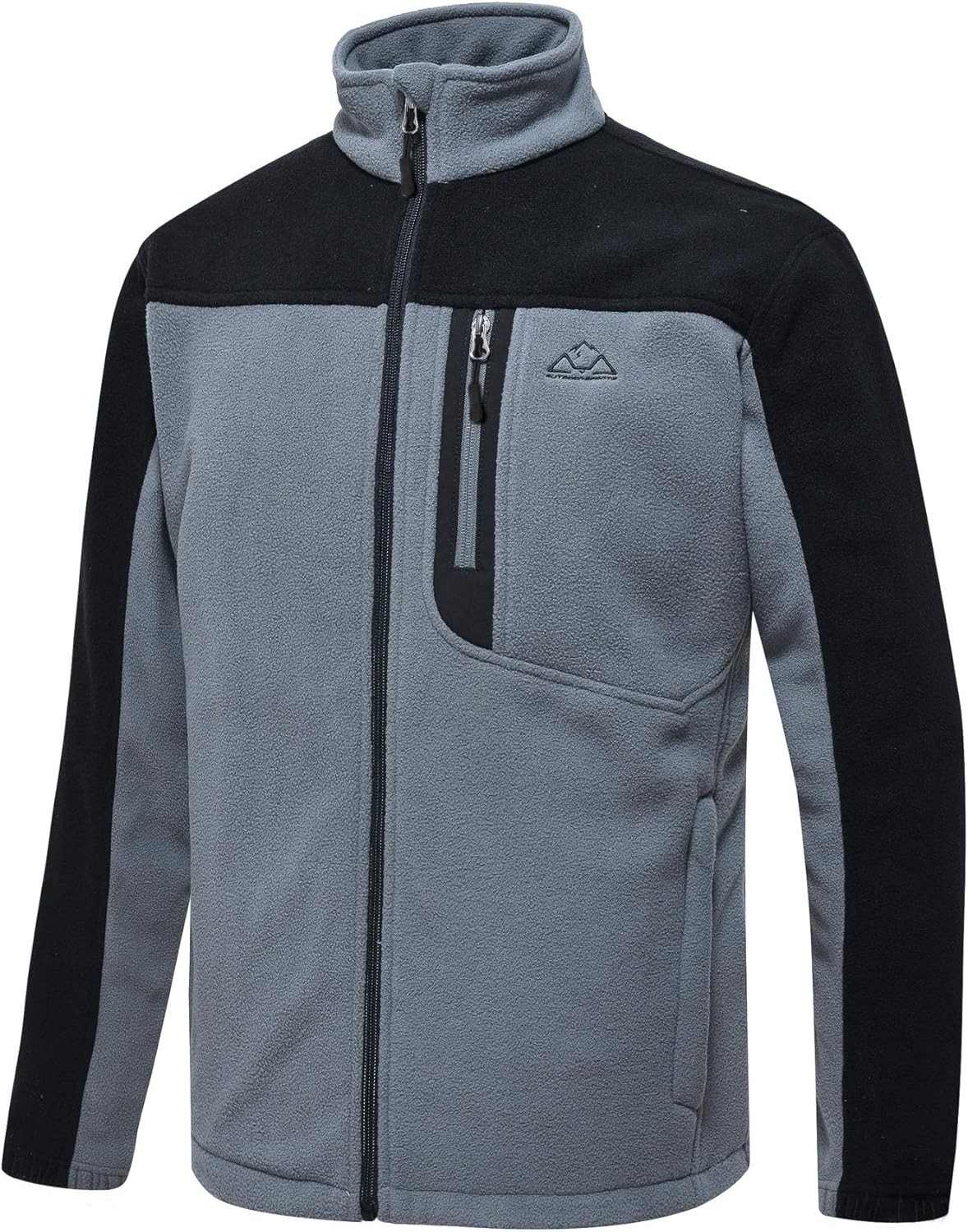 TBMPOY Men's Full-Zip Fleece Jacket Soft Polar Winter Outdoor Coat with Pockets: Clothing