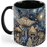 Mushroom Ceramic Coffee Mug Novelty 11 OZ Mugs with Handle Funny Tea Cup Gifts for Birthday Christmas