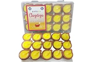 ATCUSA Nitya Poojan Clay Diya | Mitti Diya Filled with Clarified Butter Ghee | Burning Time Upto 30 min| Handmade Wax Free Diya for Pooja Festivals & Religious Rituals | Mandir Decor Diwali | (30)
