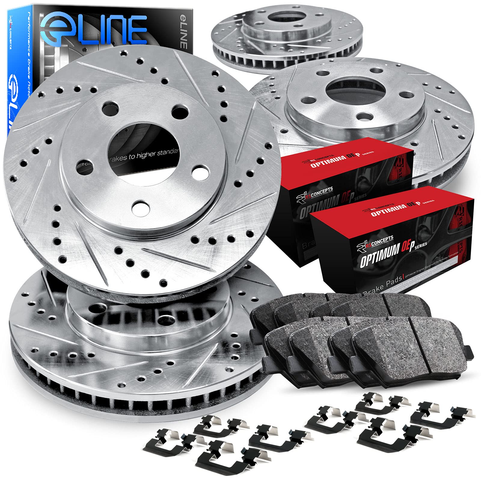 MOTOKU Front & Rear Brake Pads For Polaris Ranger 500 570 700 800 900 & RZR Models - Complete Brake Set