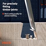 PRESCH Wood Chisel Set 6pc 6-38mm Professional Sharpened Striking Cap 25° Angle view 6