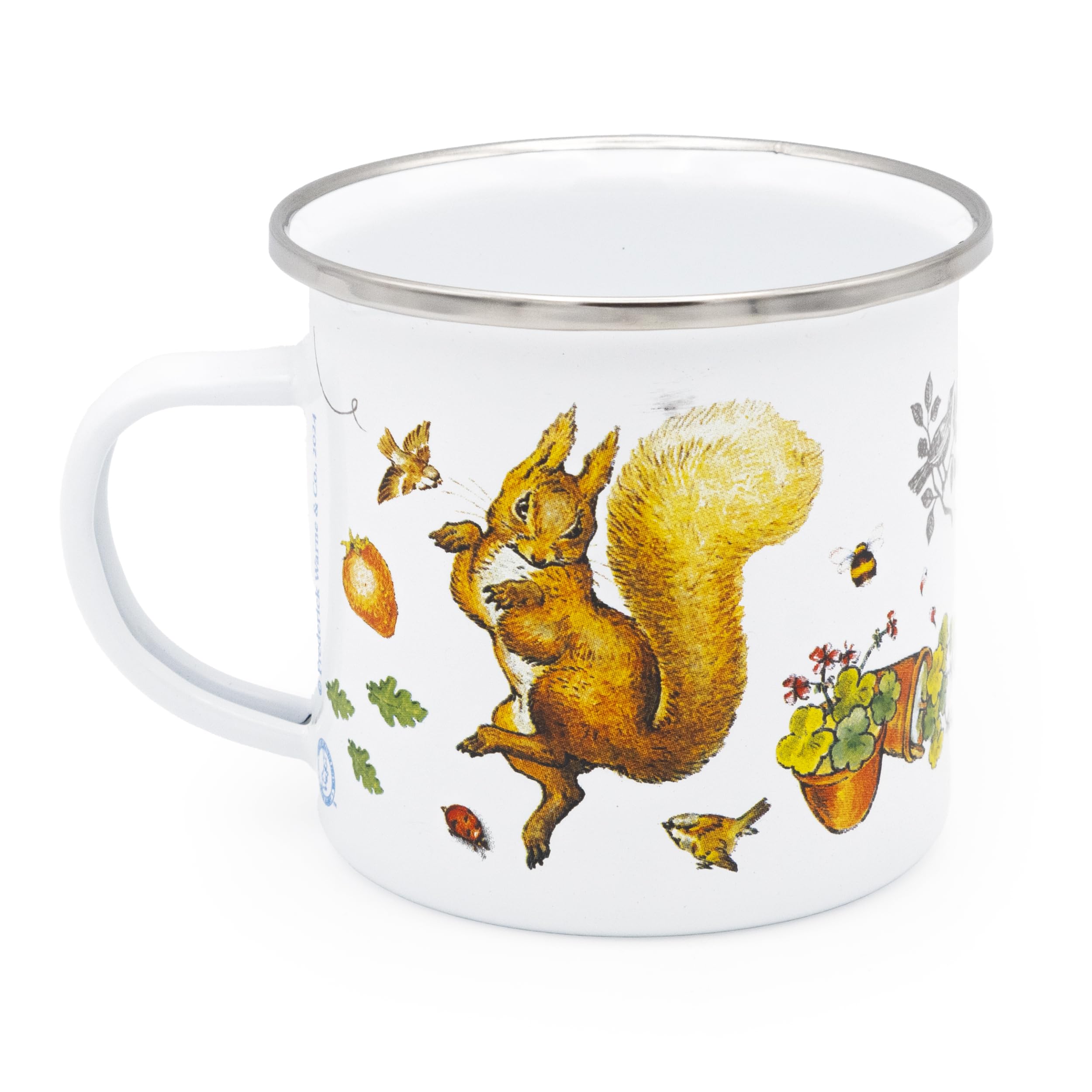 Peter Rabbit Enamel Mug, White, 1 Count (Pack of 1)