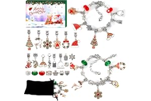 GWAHSA Advent Calendar 2024, Charm Bracelet Making Kit for Girls 24 Days Christmas Countdown Calendar with DIY Jewelry Supplies Surprise Xmas Gifts for Kids Teens Women Adult