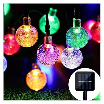 Solar Lichterkette Mrtwinklelight 45m 30er Led Lichterkette Außen Kristall Kugeln Garten Licht Für Garten Terrasse Zuhause Weihnachtsdeko Und