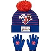 Marvel Spiderman Beanie And Gloves For Boys | Spiderman Gloves Co Ord | Boys Winter Hat | One Size Blue