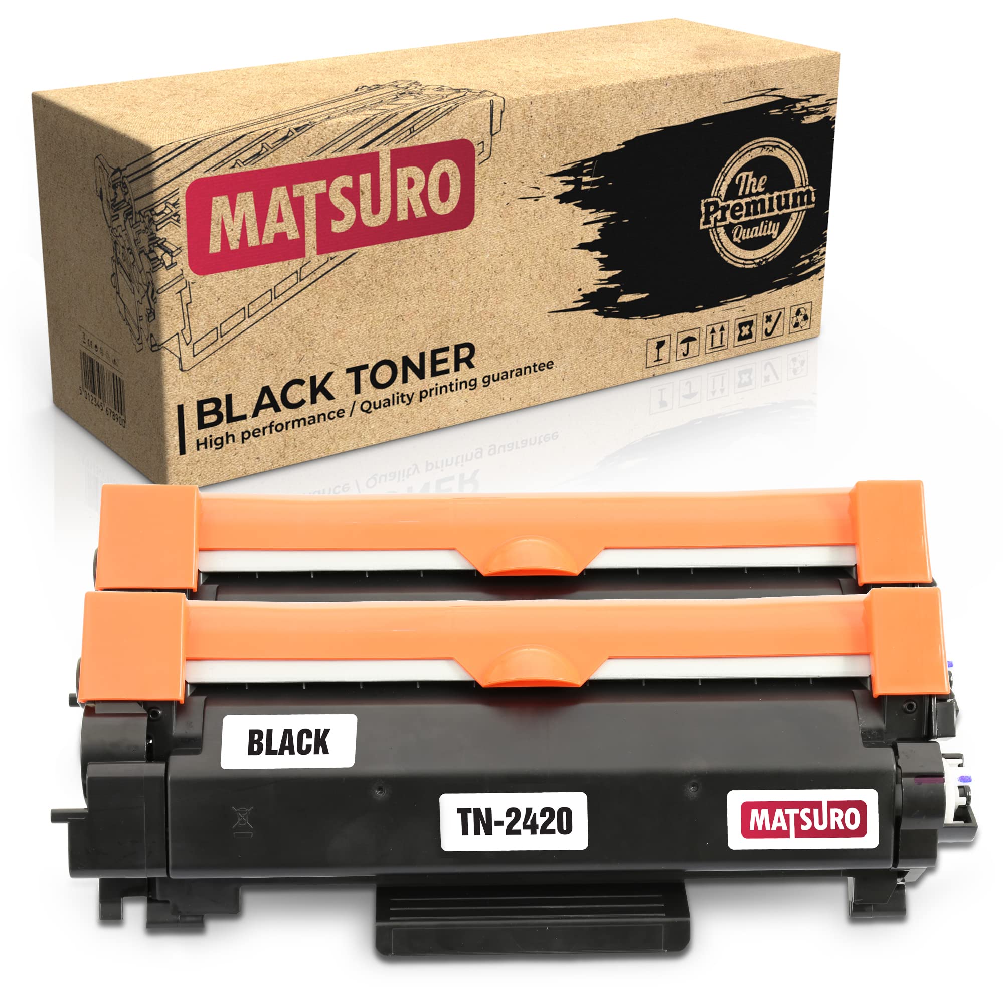 Matsuro Original | Compatible Toner Cartridge Replacement for BROTHER TN-2420 (2 BLACK)