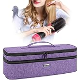 Teamoy Double-Layer Travel Storage Bag Compatible with Revlon One-Step Hair Dryer and Volumizer Hot Air Brush and Attachments, Purple(Bag Only)