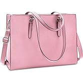 Laptop Bag for Women Waterproof Lightweight Leather 15.6 Inch Computer Tote Bag Business Office Briefcase Large Capacity Handbag Shoulder Bag Professional Office Work Bag
