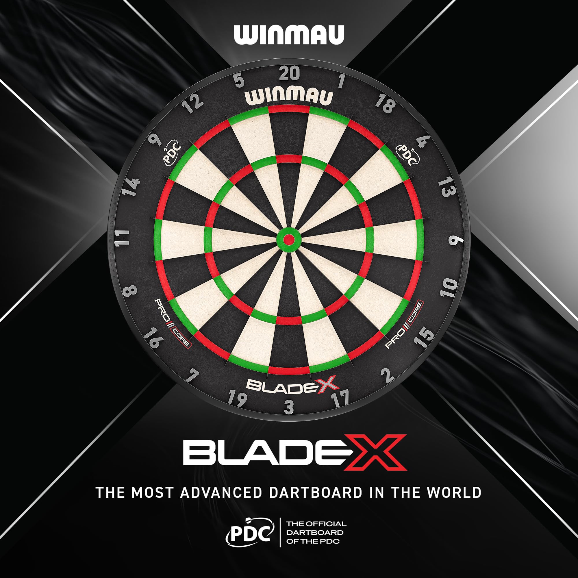 WINMAU Blade Serie dartscheibe steeldart – Professionelle PDC-Turnier steeldartscheibe - Blade X 2