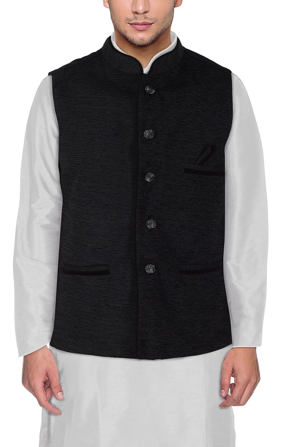 freedom fashion men's linen nehru jacket