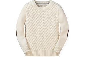 Hope & Henry Boys' Long Sleeve Crew Neck Pullover Sweater