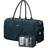 Women Weekender Travel Duffle Bag: Travel Duffel Overnight Bags with Shoe Compartment Large Carry on Tote with Toiletry Bag Weekend Traveling Yoga Gym Hospital Bag for Women with Wet Pocket
