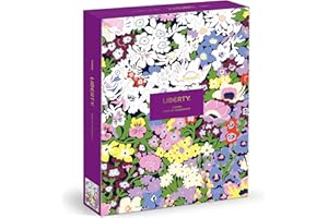 Galison Liberty Thorpe – DIY 9 x 12 Paint by Number Kit with Iconic Liberty Print Art for Beginners and Experts Includes Paint and Brushes