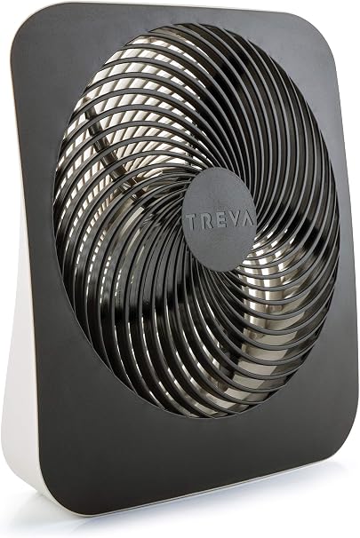 Amazon Com Treva 10 Inch Portable Desktop Air Circulation Battery Fan 2 Cooling Speeds With Ac Adapter Garden Outdoor
