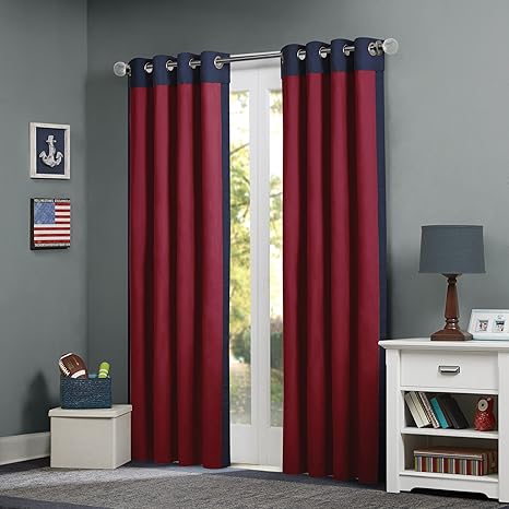Buy Mi Zone Red Curtains Living Room Casual Grommet Room