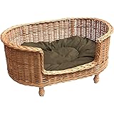 raised wicker dog bed