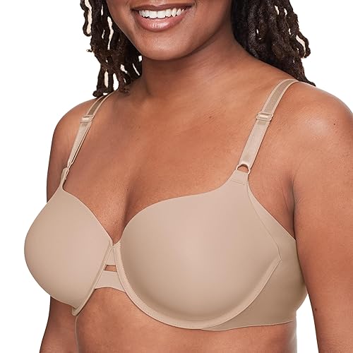 Warner's Women's No Side Effects Underarm-Smoothing Comfort Underwire Lightly Lined T-Shirt Bra 1356, Toasted Almond, 36C