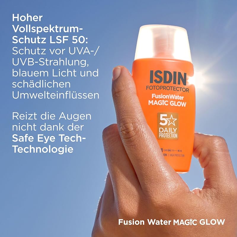 Fusion Water MAGIC Glow LSF 50 Sonnencreme für das Gesicht mit Glow-Effekt