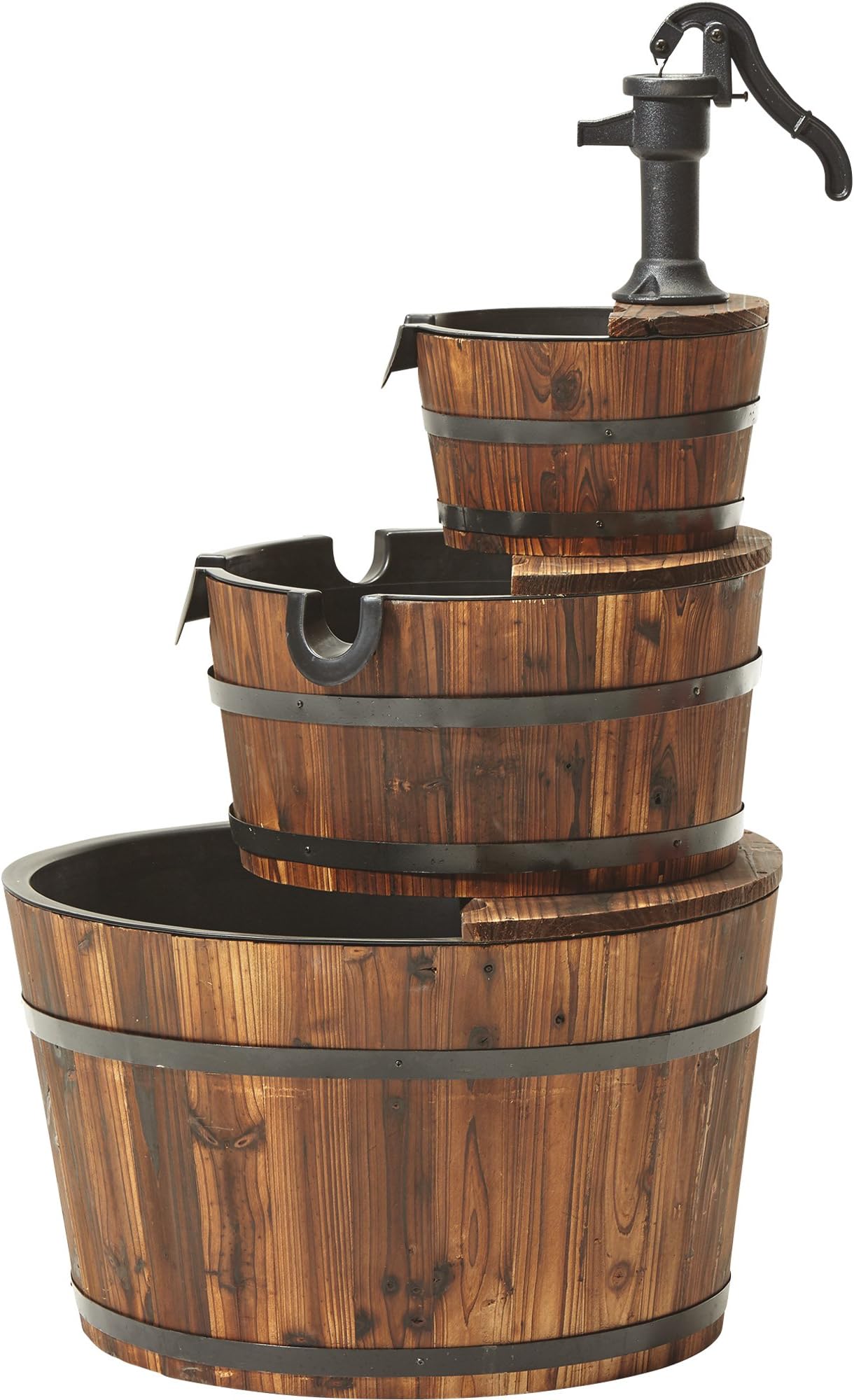 Kotulas 3-Tier Wooden Water Fountain with Pump