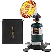 6800BTU Propane Heater, Portable Outdoor Gas Heater for Camping, Patio, Cordless Design with Cylinder Stand (Tank Not Include