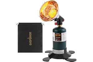 6800BTU Propane Heater, Portable Outdoor Gas Heater for Camping, Patio, Cordless Design with Cylinder Stand (Tank Not Include