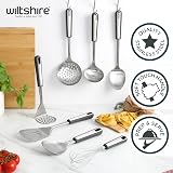 Wiltshire Aspire Solid Spoon Stainless Steel with Soft Touch Grey Handle view 3