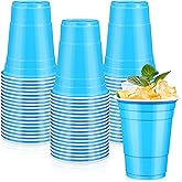 LANLISA 50 Blue Plastic Cups, 16 oz Disposable Cups, Drinking Cups For Party Supplies