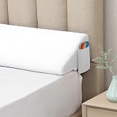 Vekkia Queen Size Bed Wedge Pillow for Headboard Gap,0-6" Gap Filler | Bed Wedge Gap Filler for Gap Between Headboard and Mattress,Comfort Foam&amp;Large Side Pockets,Removable Cover,60"x10"x6" White