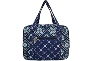DIWI Quilted Bible Cover Extra Large Sizes 11.25 X 8.25 X 2.75 Inches Bible Tote Good Book Case (XL, C2 Blue Pane)