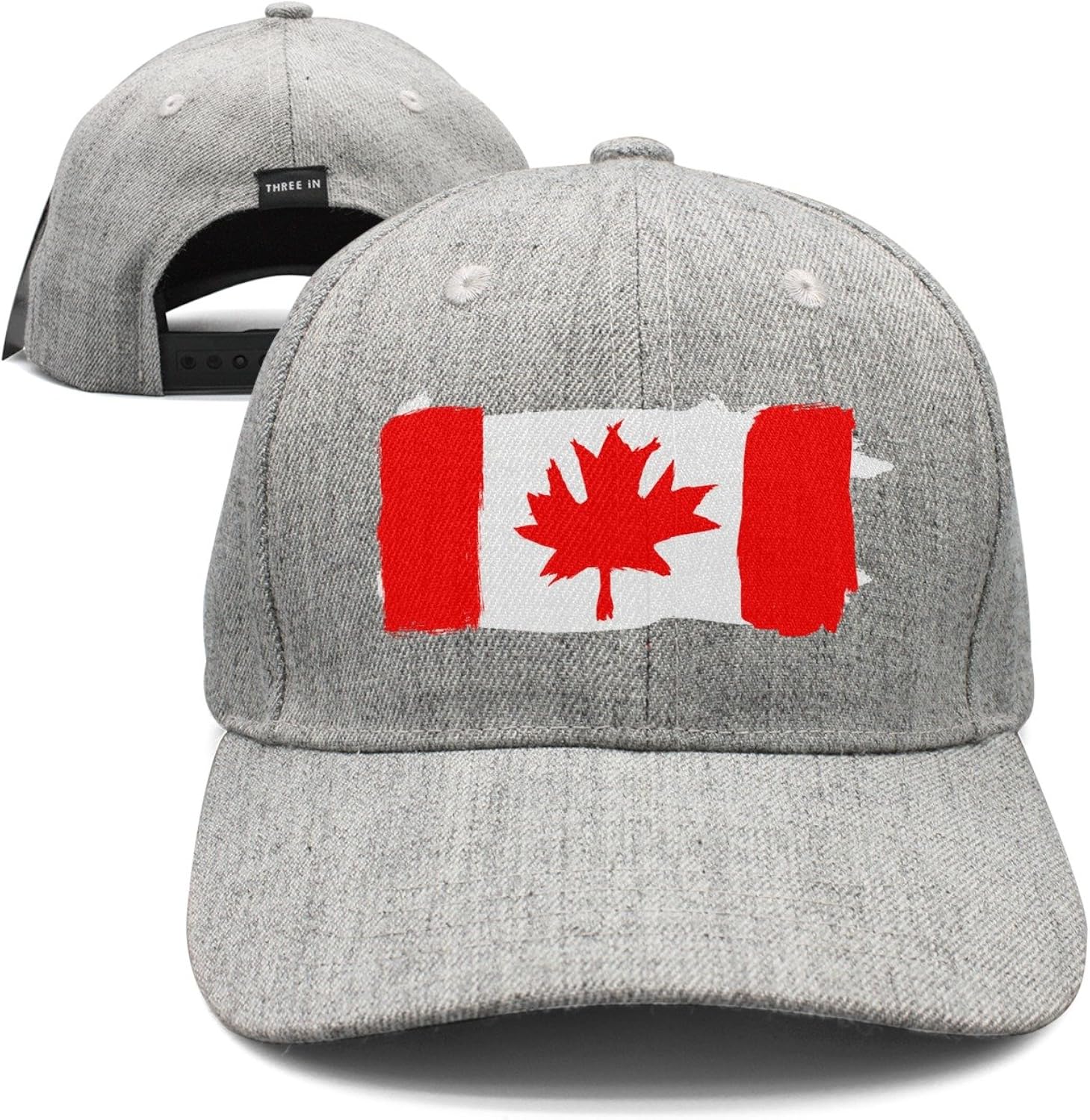 NO.0 Canada Flag Design Wool Baseball Cap Winter Snapback Hat For Men