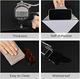 Hode Black Matte Vinyl Wrap 40x300cm Self Adhesive Wallpaper Furniture Covering view 2