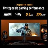 ASUS TUF Gaming 34 inch WQHD 250Hz Fast-VA 0.5ms HDMI 2.1 view 3