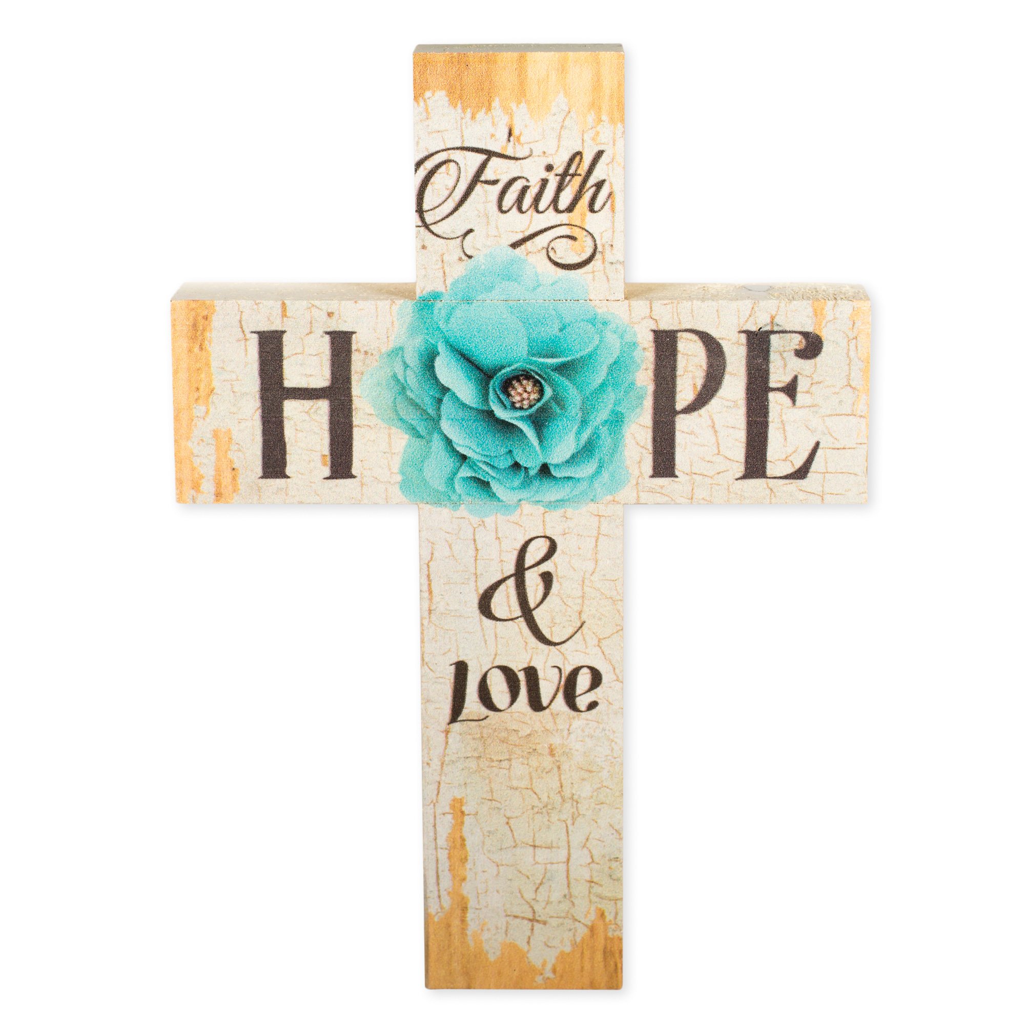 Amazon.com: Faith Hope Love with cross Vinyl Wall Decals Quotes Sayings ...