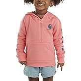 Carhartt girls Long-sleeve Half-zip Hooded Sweatshirt