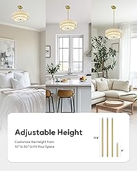 VONLUCE Modern Chandeliers, 18" Drum Chandeliers