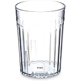 Carlisle FoodService Products Bistro Tumbler Plastic Tumbler for Restaurants, Catering, Kitchens, Plastic, 10.2 Ounces, Clear