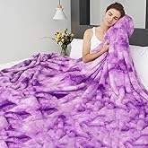 MUGD Big Blanket Fuzzy Soft Cozy Purple Throw Blanket Throw Blanket for Bed Queen Size
