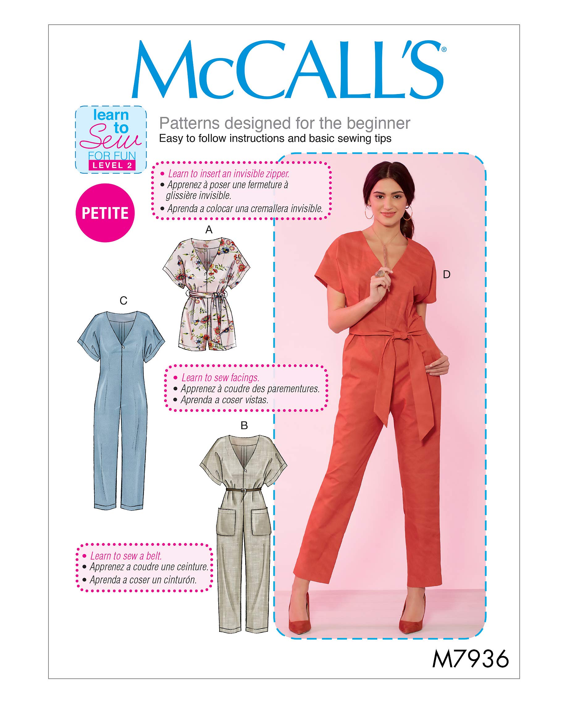 McCall's Sewing Pattern, Paper, White, Various