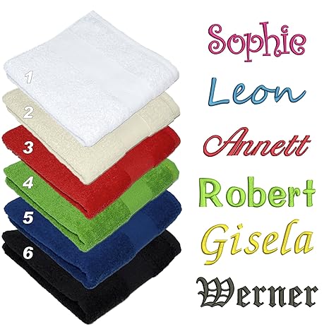 Nashville print factory Saugstarkes weiches Badetuch Bestickt mit Namen oder Wunschtext Geschenk