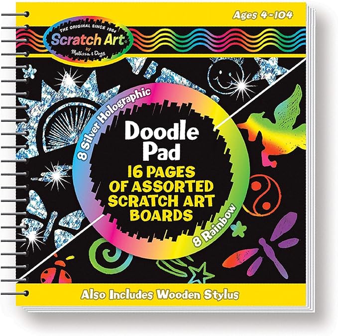 melissa and doug scratch art doodle pad