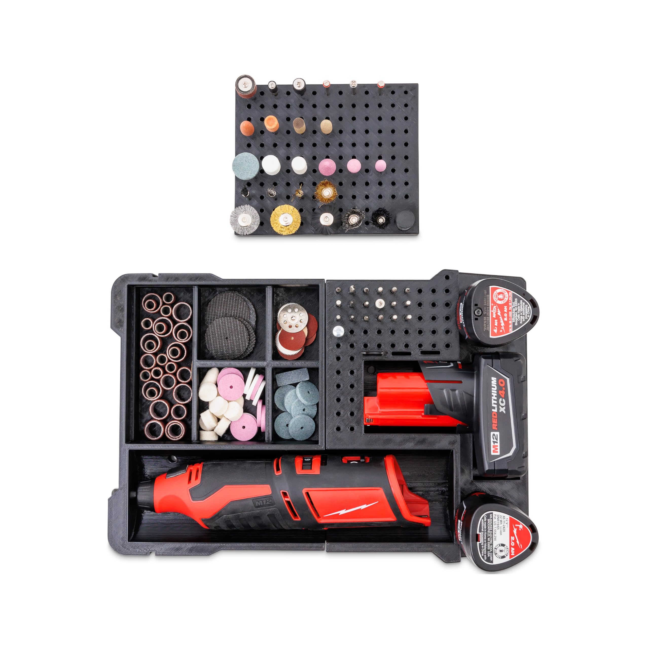 Photo 1 of M12 Rotary Packout Organizer for Milwaukee Packout Compact tool box- Bit, Sander, and tool protector and - Liner Only