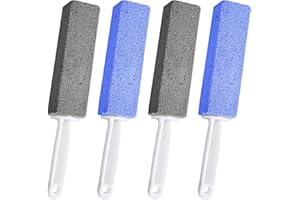SevenFish 4pcs Pumice Cleaning Stone with Handle for Cleaning, Toilet Bowl Ring Remover Cleaner Toilet Pumice Stone for Remov